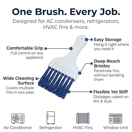 Midwest Hearth Air Conditioner & Refrigerator Coil Cleaning Brush, HVAC