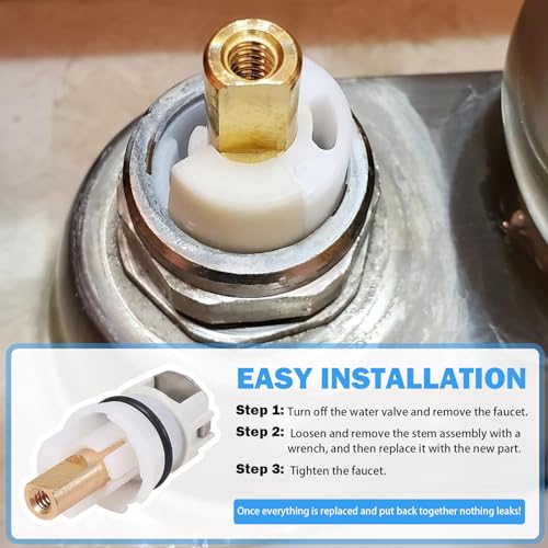 RP25513 Faucet Stem Assembly Kit Compatible with Delta 2-Handle Faucets - style: RP25513