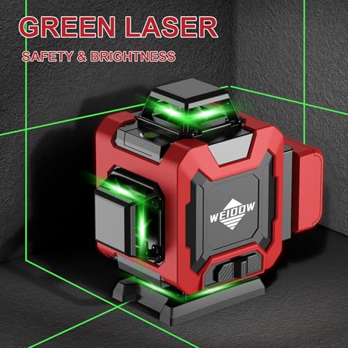 WEIDDW Laser Level 360° Green Cross Line Self Leveling Laser Measuring Tool - size: L