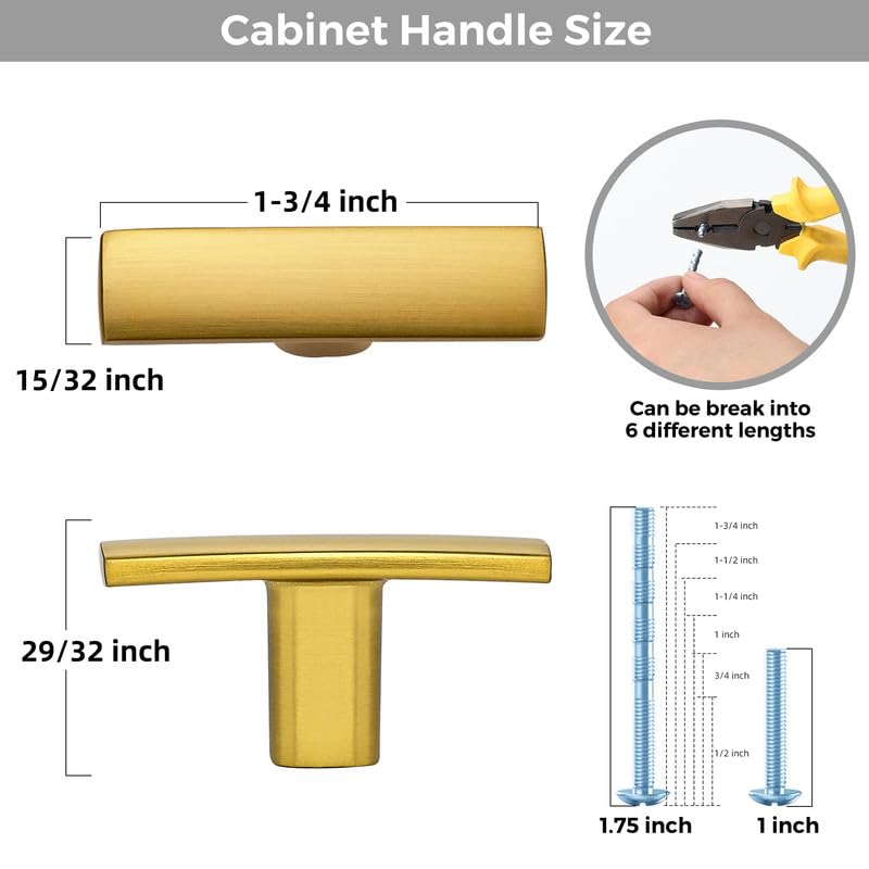 3 Pack Brushed Brass Cabinet Knobs, 2in Length Curved Bar Drawer Pulls | Single Hole Grip, Stainless Steel Build, Kitchen Cabinet Restyle, For Drawers, Dressers, Cupboards, Closet Doors - color: Brushed Brass, size: 3 Pack, style: Curved