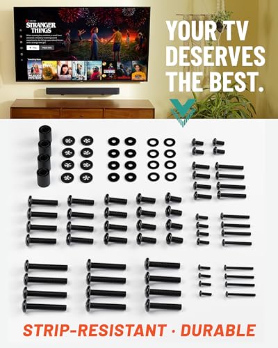 ECHOGEAR Universal TV Mount Hardware Pack - Replacement Hardware Mounting Kit for TVs up to 80" - Includes M4, M5, M6 & M8 Screws