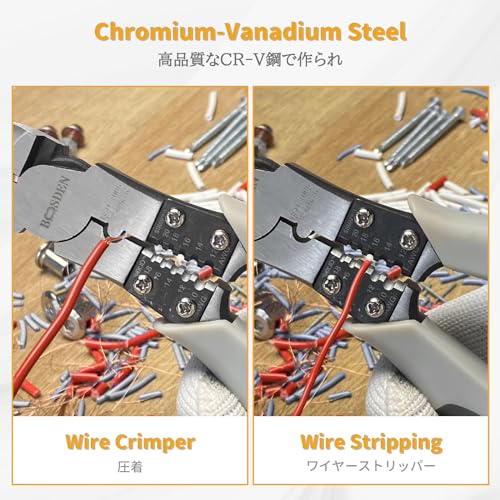 BOOSDEN Diagonal Cutter Pliers 8 inch Compound Side Cutting Plier - size: Multi-function Diagonal Cutting Pliers