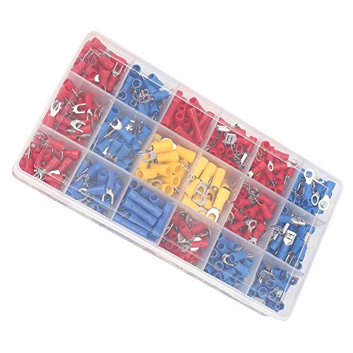 Cold Pressed Terminal, Insulated Quick Connecting Terminal, 520Pcs Electrical Crimp Terminals Assortment Kit