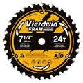7-1/4" 24T Carbide Circular Saw Blade, 5/8" Arbor, 1-Pack for Wood - size: 7-1/4 24T 1PC