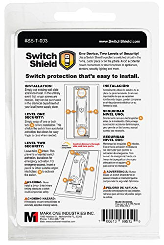 Clear Light Switch Guards, 3 - Pack | Toggle Style | Child Safety Cover | Light Switch Protection | Two Levels of Security | Home and Office