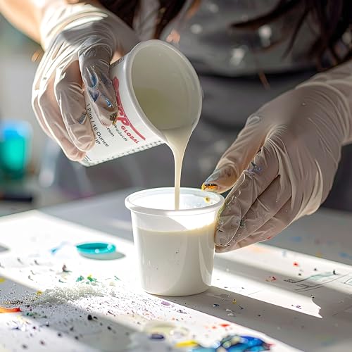 Custom Shop Paint Mixing Cups, 16-Ounce, Box of 100, Plastic Measuring Cups - color: Cups - Box of 100 + 12 Lids