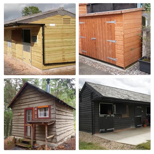 BTEOBFY Double Door Shed Hardware Kit - Complete with Latches, Hinges, and T-Handle Lock - Includes Window and Door/Window Hinge Set, for Gates, playrooms - size: 5.5-inch-Small-T