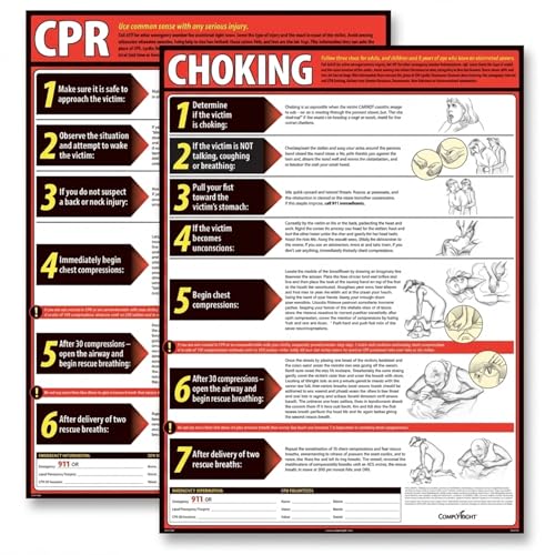 ComplyRight CPR & Choking Poster Bundle,18” x 24”, OSHA Safety Signs for Workplace - color: Lifesaving CPR & Choking Poster Bundle