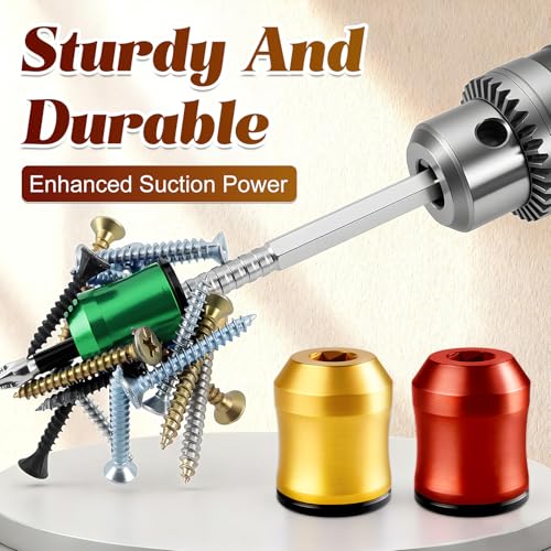 3Pcs Strong Magnetic Screw Ring, 2026 Screwdriver Head Magnetic Ring, Removable Magne-tic Screwdriver Drill Bit Holder for Hex Screwdrivers and Power Bits