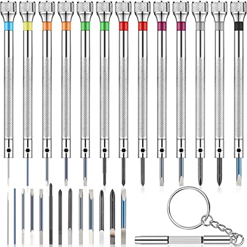 Chumia Watch Screwdriver Set, 13 Pcs Jeweler Micro Screwdriver 0.6-2.0 mm