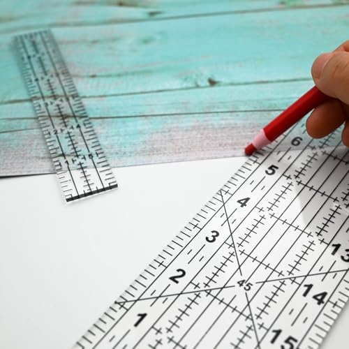 Sewing Rulers Quilting Ruler,Acrylic Quilting Templates,Sewing Tools Accessories Supplies for Patchwork Precision Fabric Cutting 4pcs(1x6,3x17,1.5x17,1.5x10inch) - color: Black