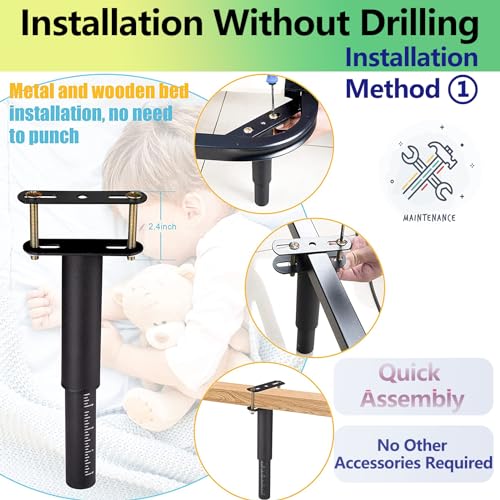 6-10.5in Bed Support Legs for Bed Frame Support,Slat Support 2PC - size: 2pcs (6-10.5 in Adjustable)