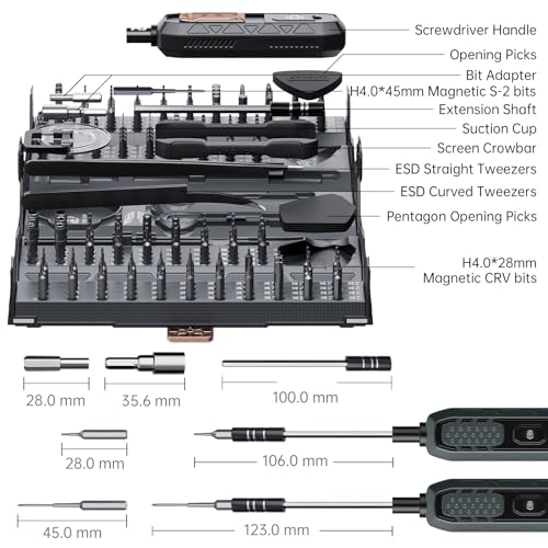 Mini Precision Manual Screwdriver Set,JAKEMY 180 in 1 Laptop Screwdriver Repair Tool Kit,Magnetic Multi-Bit Tiny Manual Screwdriver Bit Kit for DIY,Computer,PS5,Xbox,RC Car,Jewelers,Glasses,Watch,Home - color: Jm-168