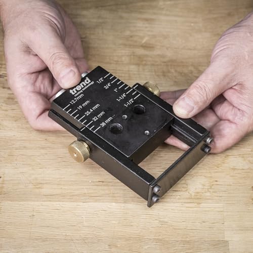 Trend Pocket Hole Jig Kit with Dual Column Jig, Face Clamp, HSS Drill Bit & Depth Setting Collar, 2 Square Bit Drives & 100 Pocket Hole Screws, PH/JIG
