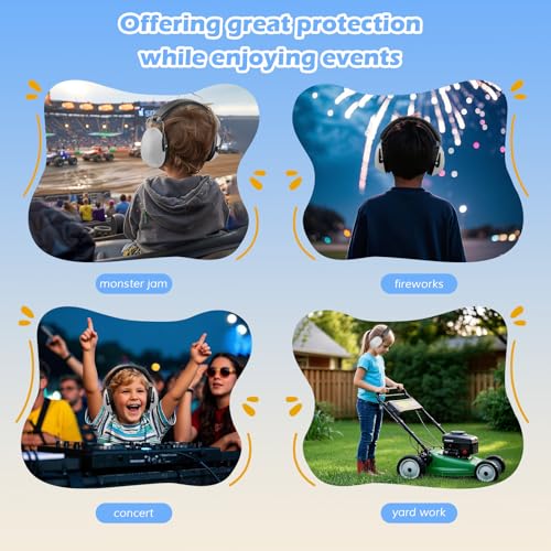 ProCase Noise Cancelling Headphones for Kids/Toddlers SNR 27dB Ear Muffs - color: White
