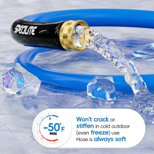SPECILITE Female to Female Hot/Cold Garden Water Hose 20 ft x 3/4", Blue - color: 3/4" Female to Female Blue, size: 20 FT