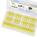 TICONN 100 Pcs Nylon Spade Connector Kit, Insulated Crimp Wire Connectors - style: Female Yellow 100 Pcs
