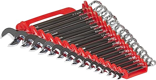 Ernst Manufacturing 8540 2-Pack of Wrench Grippers - Securely Holds 30 Wrenches, Portable Wrench Organization, Forward/Reverse Holder Pack, Includes 1 Black and 1 Red - color: Black & Red, style: 30 Tool