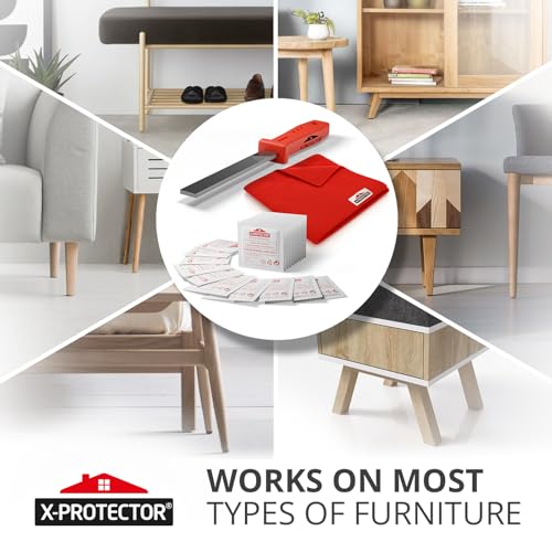 X-Protector Furniture Pads Preparation Set - File, Microfiber, 20 Wipes - size: Prep Set