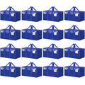 16 Pack Extra Large Clothes Storage Bins with Lids, Moving Bags, Blue - color: Blue, size: 16 Pack