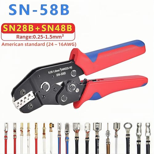 352Pcs Waterproof Automotive Electrical Connectors Kit with 24-16 AWG（0.25-1.5mm²）Ratchet Crimper, 1/2/3/4 Pin Wire Connector Terminals for Car Truck Boat, Weatherproof Electrical Connector Set