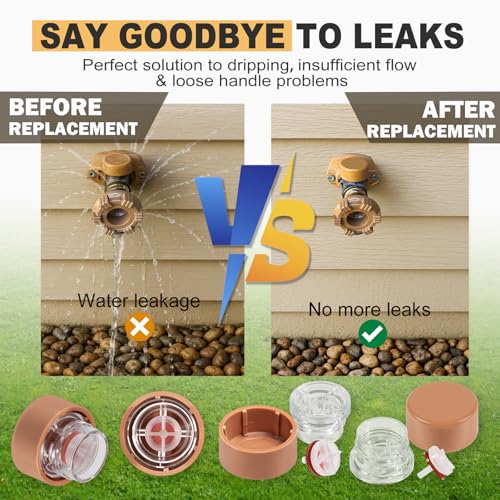 RK-17VB Vacuum Breaker Float Kit Compatible with Woodford Model 17 Wall Faucets, Anti-Siphon Valve Repair Kit to Stop Leaks & Backflow, Freeze-Resistant Design with Cap, Body, Float - 4 Pack