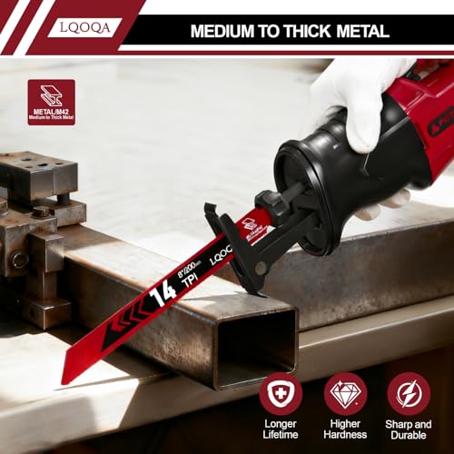 12-Piece Bi-Metal Reciprocating Saw Blade Set，Premium 6 & 8 & 9 Inch Wood & Metal Cutting Saw Blades withstorage Box，Long-Lasting Pruning Blades - size: 12-piece set