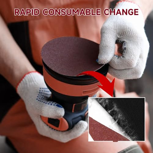 100PCS 5 Inch Sanding Discs 240 Grit Sandpaper for Orbital Sander - style: Aluminum oxide-No Hole