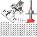 BESTEEL 100 Pack 1/2 inch Overlay Soft Close Cabinet Door Hinges for Kitchen Cabinet Hinge, 100 Degree Opening Angel, Stainless Concealed Kitchen Cabinets Hinge Self Closing with Drilling Tool &Manual - size: 100 PCS