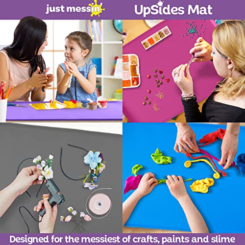 Just Messin’ Silicone Arts and Crafts Mat for Kids, 16" x 26", Purple - color: Purple, size: 16" x 26"