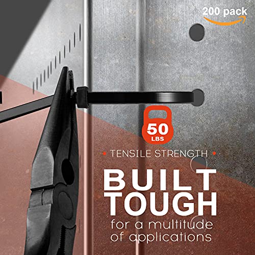 200 Pack 3/4" Zip Tie Adhesive Mounts Self Adhesive Cable Tie Base Holders with Multi-Purpose Tie wire clips with screw hole,Anchor stick on wire holder with White and Black - color: 200 Pack 3/4" Black/White