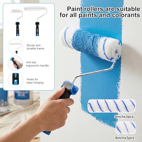18 PCS Paint Roller Kit with Extension Pole