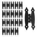 T Tulead Black H Hinges Iron Furniture Cabinet Hinges 20PCS - color: Black-20pcs