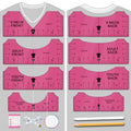 Vowlove Shirt Ruler for Heat Press, T-Shirt Design Alignment Tool - color: 02 Pink