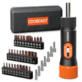 coobeast 38Pcs Preset 1/4” Drive Torque Screwdriver with S2 Bits | Torque Wrench Screwdriver Set,for Maintenance,Tools,Bike Repairing,Mounting,Inch Pound Torque Range 10-70 In-lb - size: 38PCS