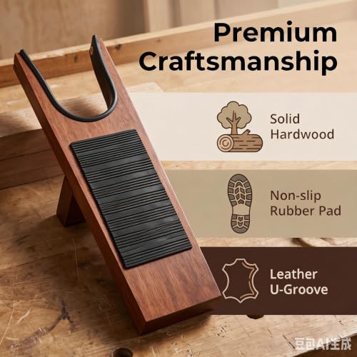 Premium Wood Boot Jack, Heavy Duty Cowboy Boot Remover Tool - color: Brown