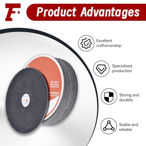 Cut Off Wheels 100 Pack 4-1/2 x 1/25 x 7/8 Inch Metal and Stainless Steel Cutting Discs for Angle Grinders - size: 100pcs 4-1/2"*0.040"*7/8"