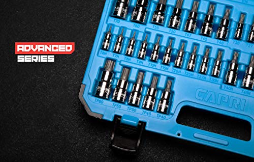 Capri Tools CP30031 Master Torx Star Socket Set, 60-Piece, Silver