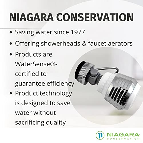 Dual Spray Swivel Faucet Aerator - Niagra Conservation | Sink Faucet Aerator with Low 1.5 GPM Flow Rate | (N3115P-FC)