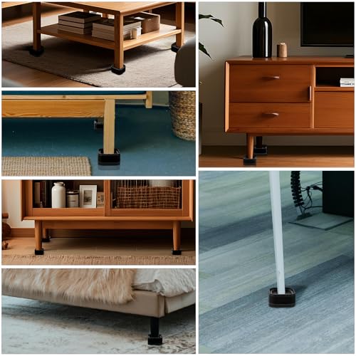 12 Pack Furniture Risers Adjustable Bed Risers Heavy Duty Stackable