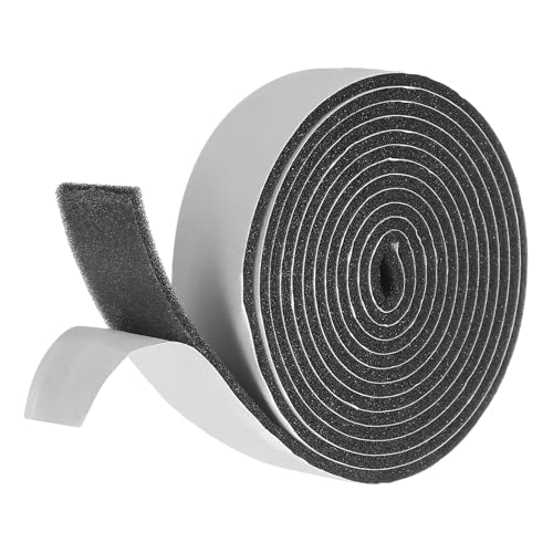 uxcell Weather Stripping Door Seal, 1" x 1/8" x 6.5 Ft Adhesive Foam Tape Seal Soundproof Insulation Strips for Door Frame Window Gaps (1 Roll, 6.5 Feet) - size: 1" x 1/8" (6.5 Ft)
