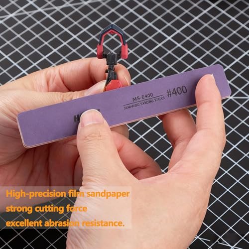 IRISFLY 6Pcs Sanding Sticks,Polishing Sticks Assorted,Model Hobby Making Tools,Metal and Plastic Sanding Tools for Gundam Repairing,Model Craft Amateur Beginner (400,600,800,1000,1200,1500 Grit) - style: 400,600,800,1000,1200,1500 Grit