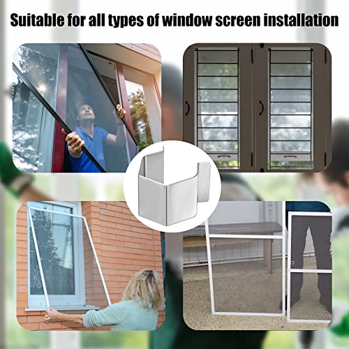 Sankoly Screen Door Installer Clips 20 Pieces Window Screen Installer Clips Screen Repair Clips for Patio and Garage