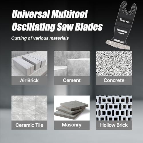 5PCS 2''/51mm Diamond Oscillating Saw Blades for Grit Grout Removal
