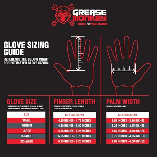 Grease Monkey General Purpose Nitrile Coated Work Gloves with Adjustable Wristband - size: Large (Pack of 48)