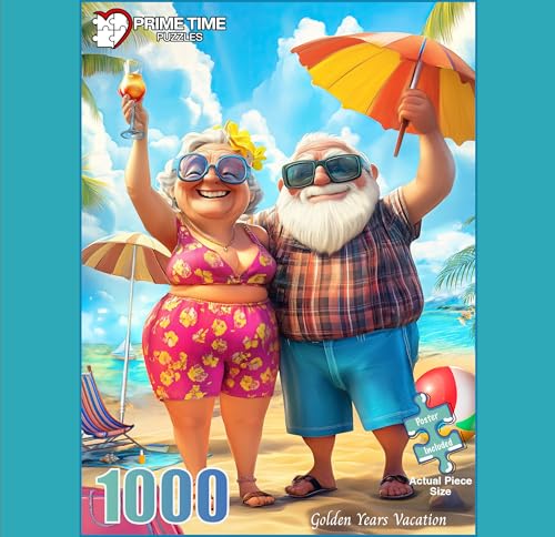 Adult Jigsaw Puzzle 1000 Piece Grandparents Vacation - color: Golden Yrs Vacation