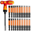 Metric & SAE Ball End Hex Bit Set with T Handle Ratchet Driver - style: 24PCS 2.5IN Ball Hex Bits+T Handle