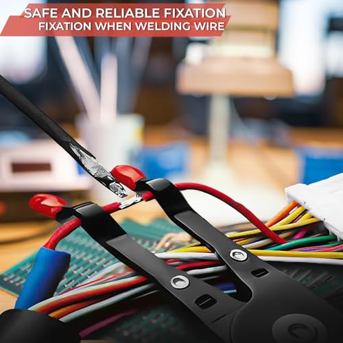 Car Wire Soldering Pliers, 9.5 Inch, Carbon Steel & Non-Slip Rubber Grip - color: Black & Red Soldering Aid Pliers Grip