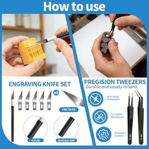 46 Pcs 3D Printer Tools Set with Storage Bag, 3D Printing Tool Kit