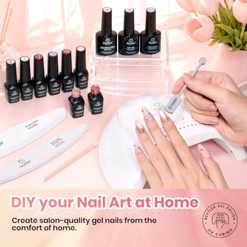 Beetles Nude Gel Polish Set, 20 Color Jelly Cat Eye Gel with Magnet | 20 Sheer Nude Pink Magnetic Gel Colors, Soak-Off Uv Led Manicures - color: Blush Canvas